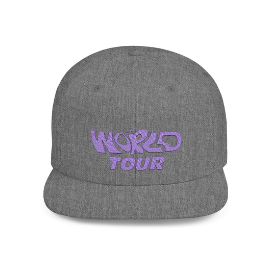 World Tour Bubble Letter- Flat Bill Snapback Printify