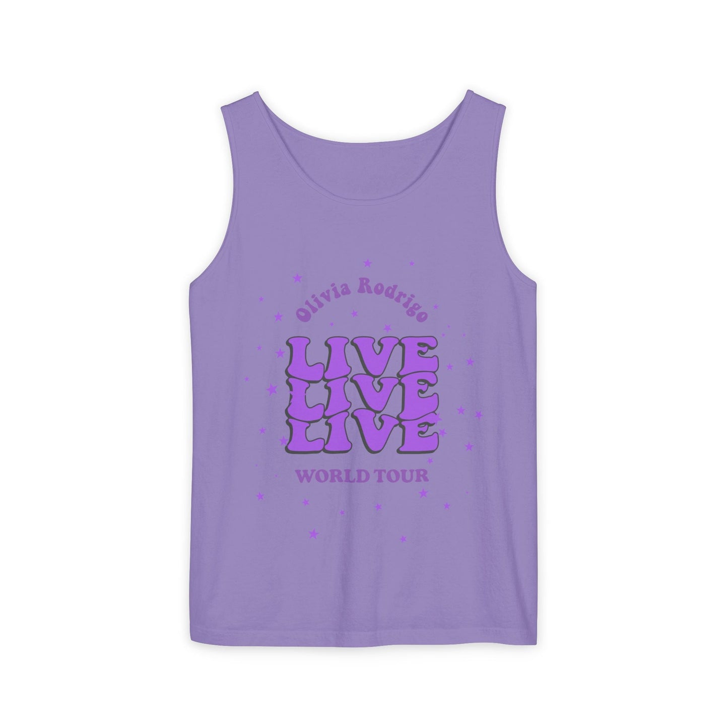Olivia Rodrigo Live World Tour-Dyed Tank Top Printify