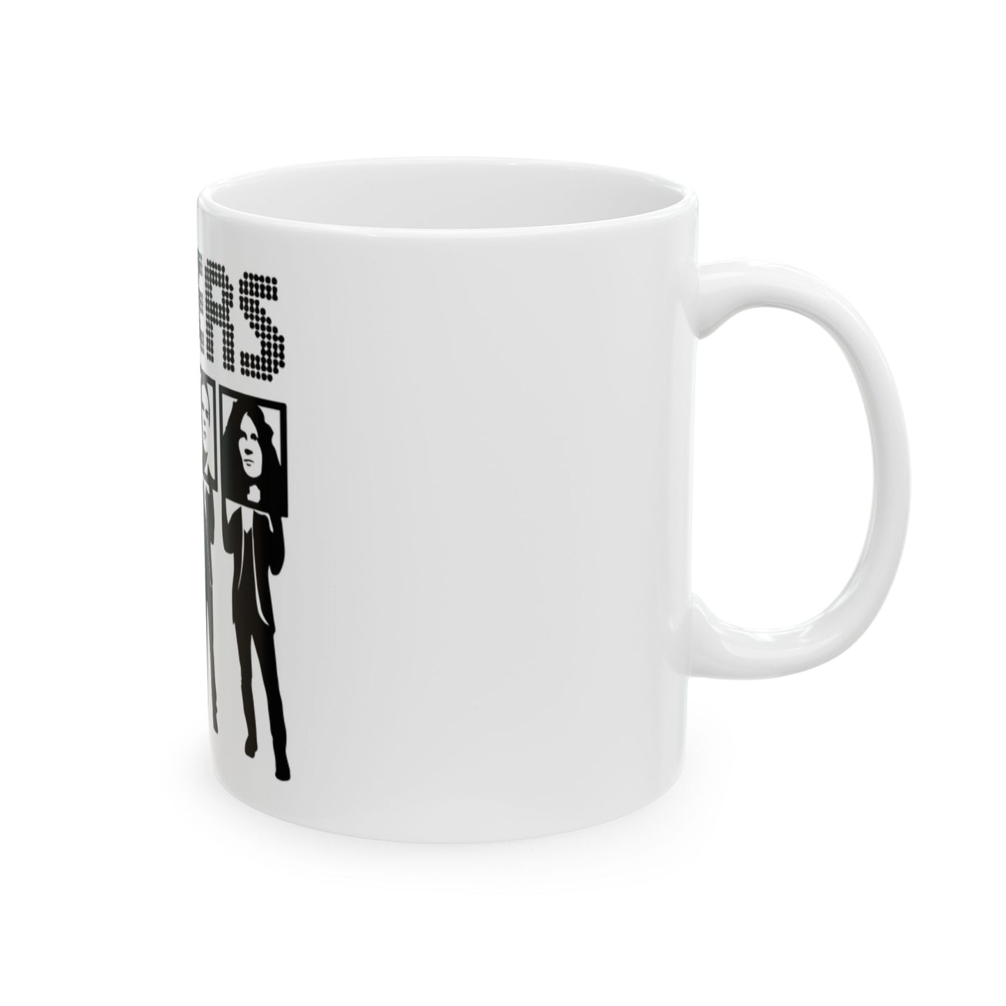 Retro Block Letter Ceramic Mug, (11oz, 15oz) - snazzymerch