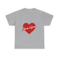 Heartbeat Love Unisex Heavy Cotton Tee - snazzymerch