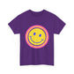 Retro Rainbow Smiley Unisex Heavy Cotton Tee - snazzymerch