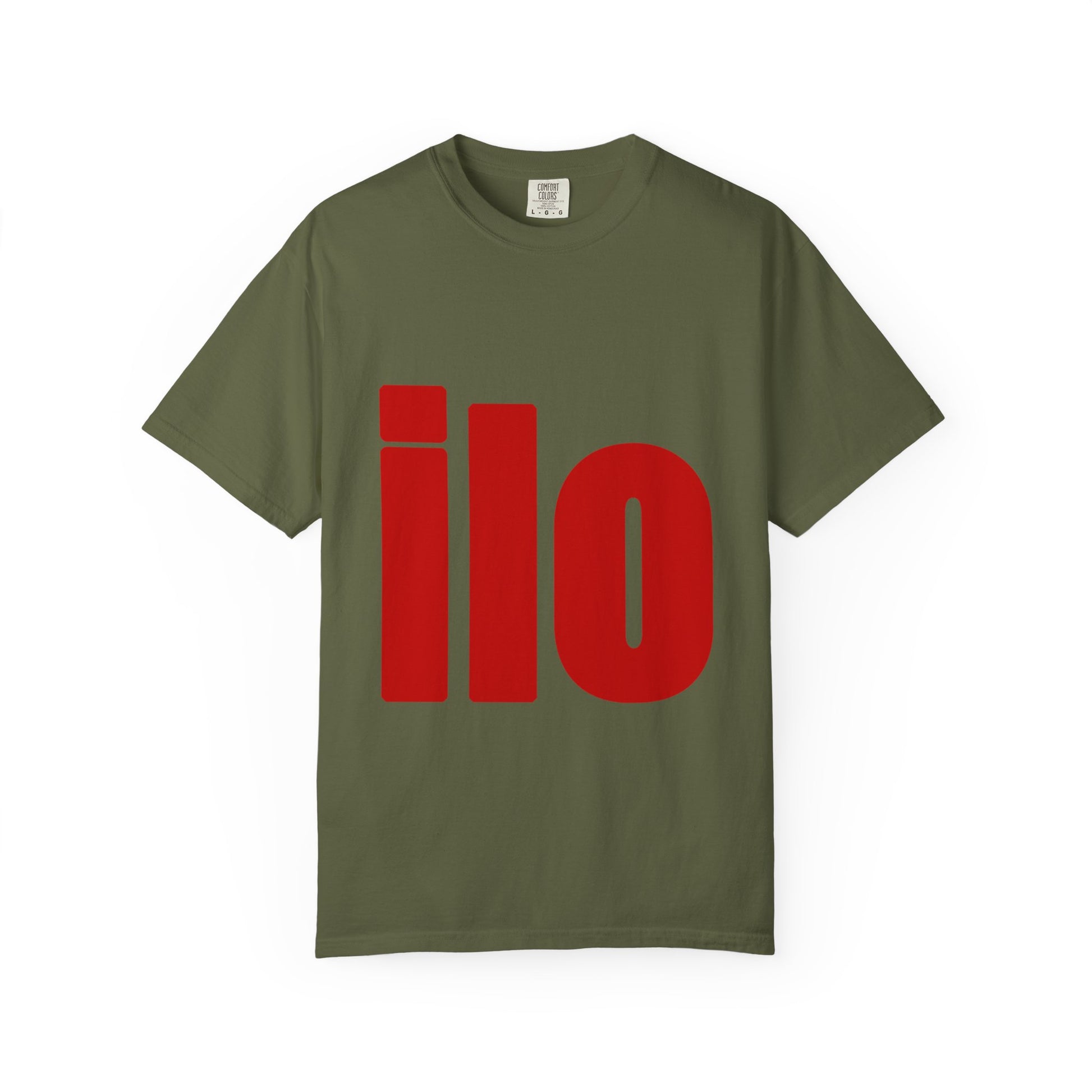 Billie Eilish Inspired Dyed T-shirt – Bold Red Block Edition Printify