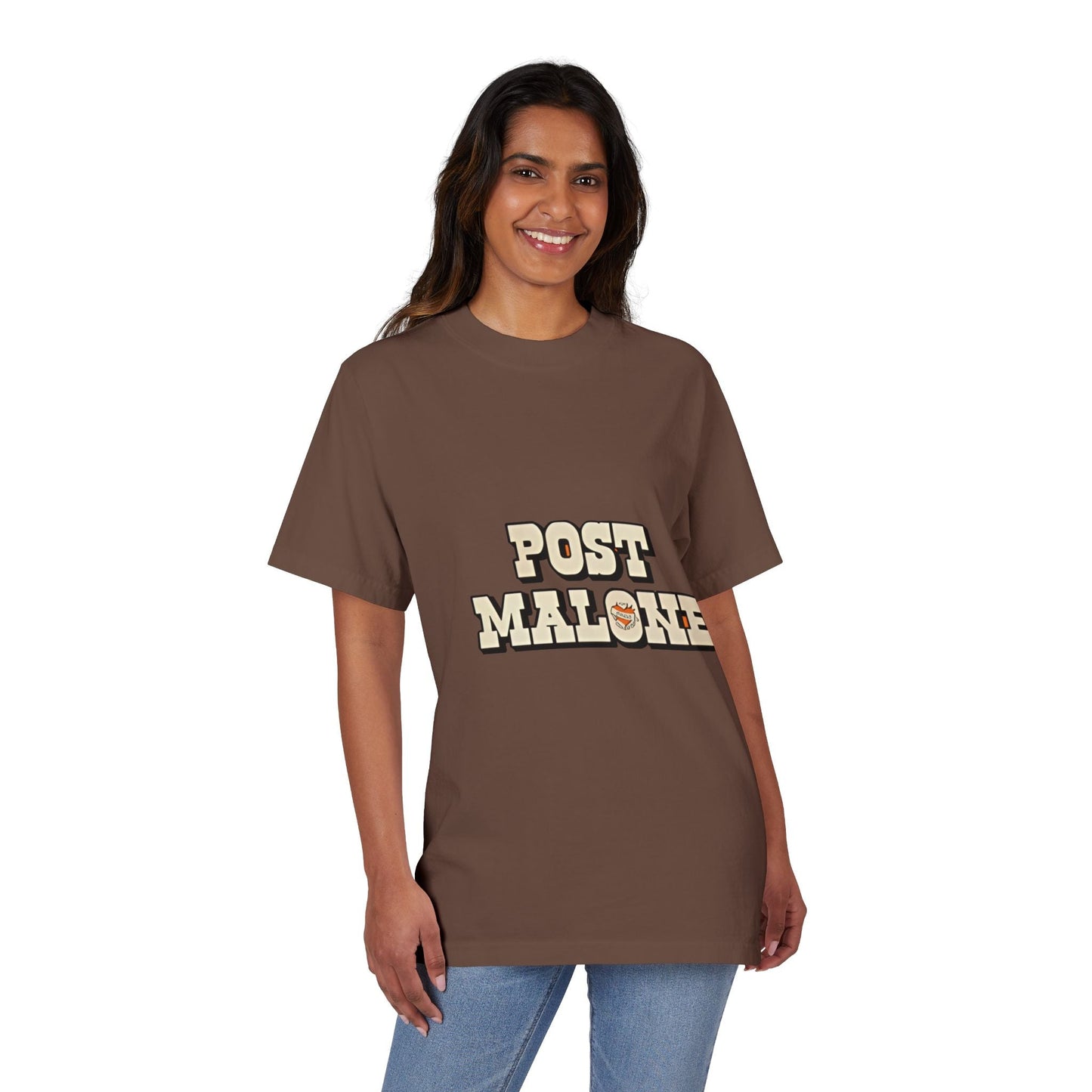 Unisex Garment-Dyed Drop-Shoulder T-Shirt – Post Malone Bold Design Printify