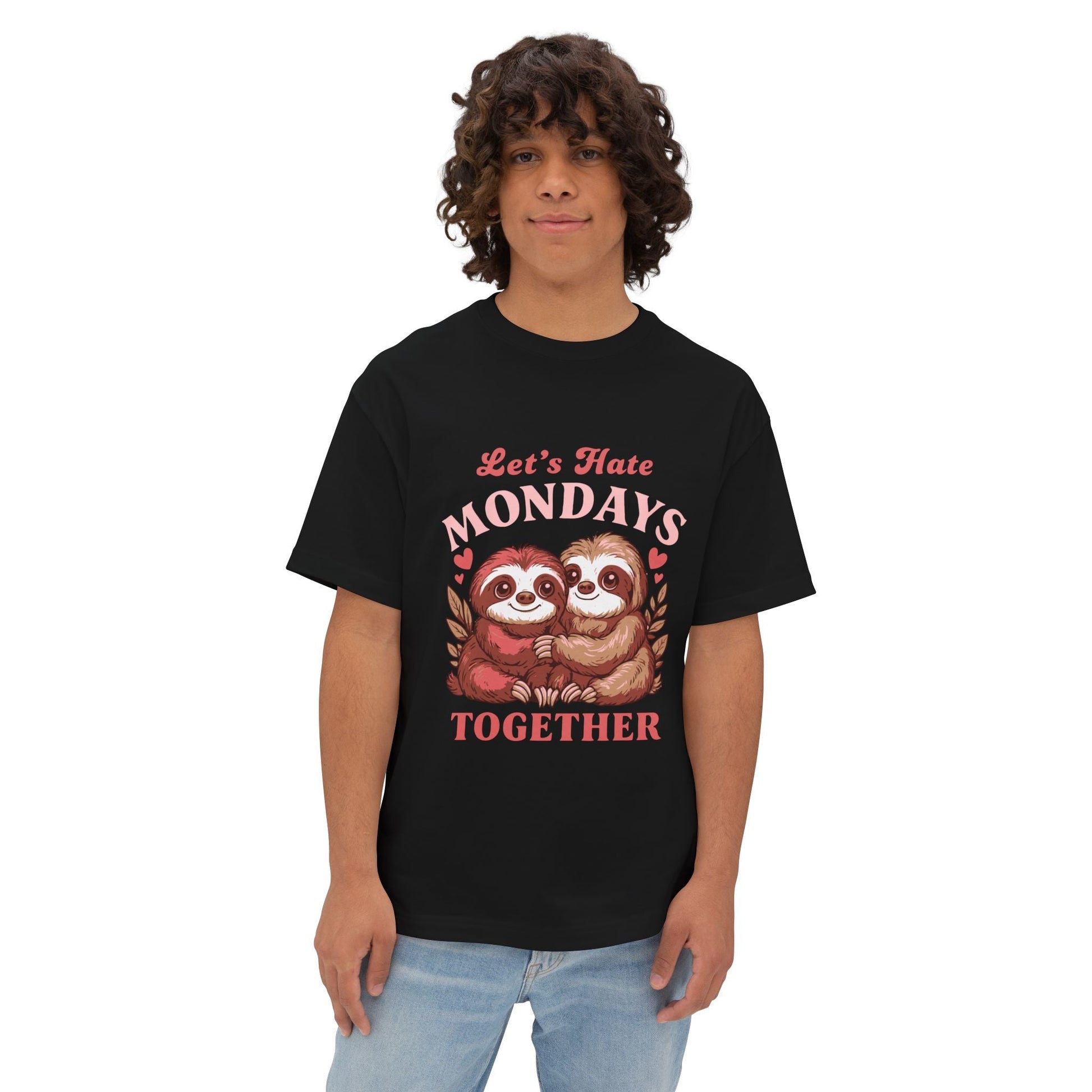 Oversized boxy Tee – Snazzy Lets hate Monday Edition Printify