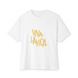Golden Brush Script Unisex Oversized Boxy Tee Printify