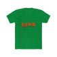 Retro Live Lettering Print Unisex Cotton Tee - snazzymerch