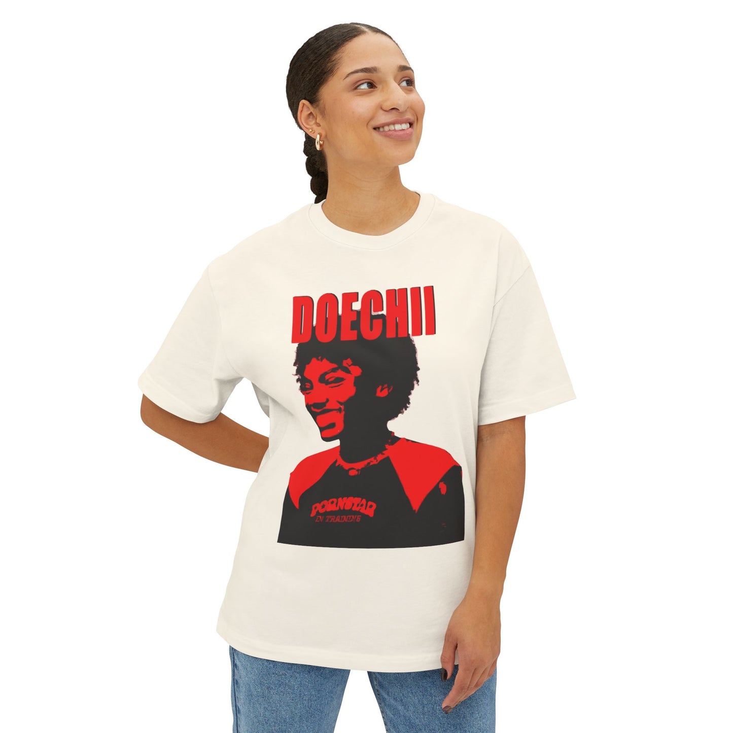 Art Portrait Unisex Oversized Boxy Tee - snazzymerch