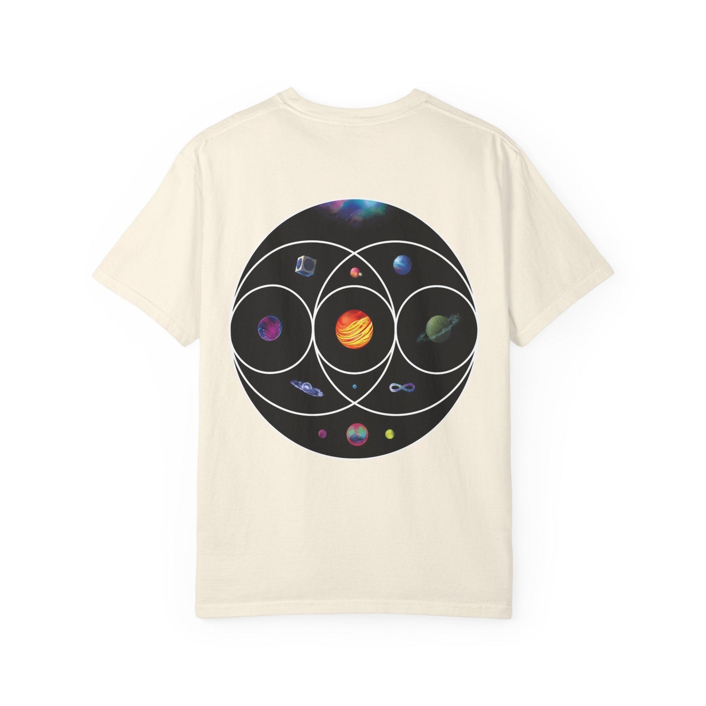 Unisex Garment-Dyed T-Shirt Inspired by Coldplay’s Illustration Concept_B Printify