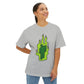 Billie Eilish Inspired Green Flame Oversized T-Shirt – Neon Streetwear Edition Printify