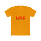 Retro Live Lettering Print Unisex Cotton Tee - snazzymerch