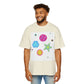 Color Pop Charm Patch Men's Heavy Oversized Tee - snazzymerch
