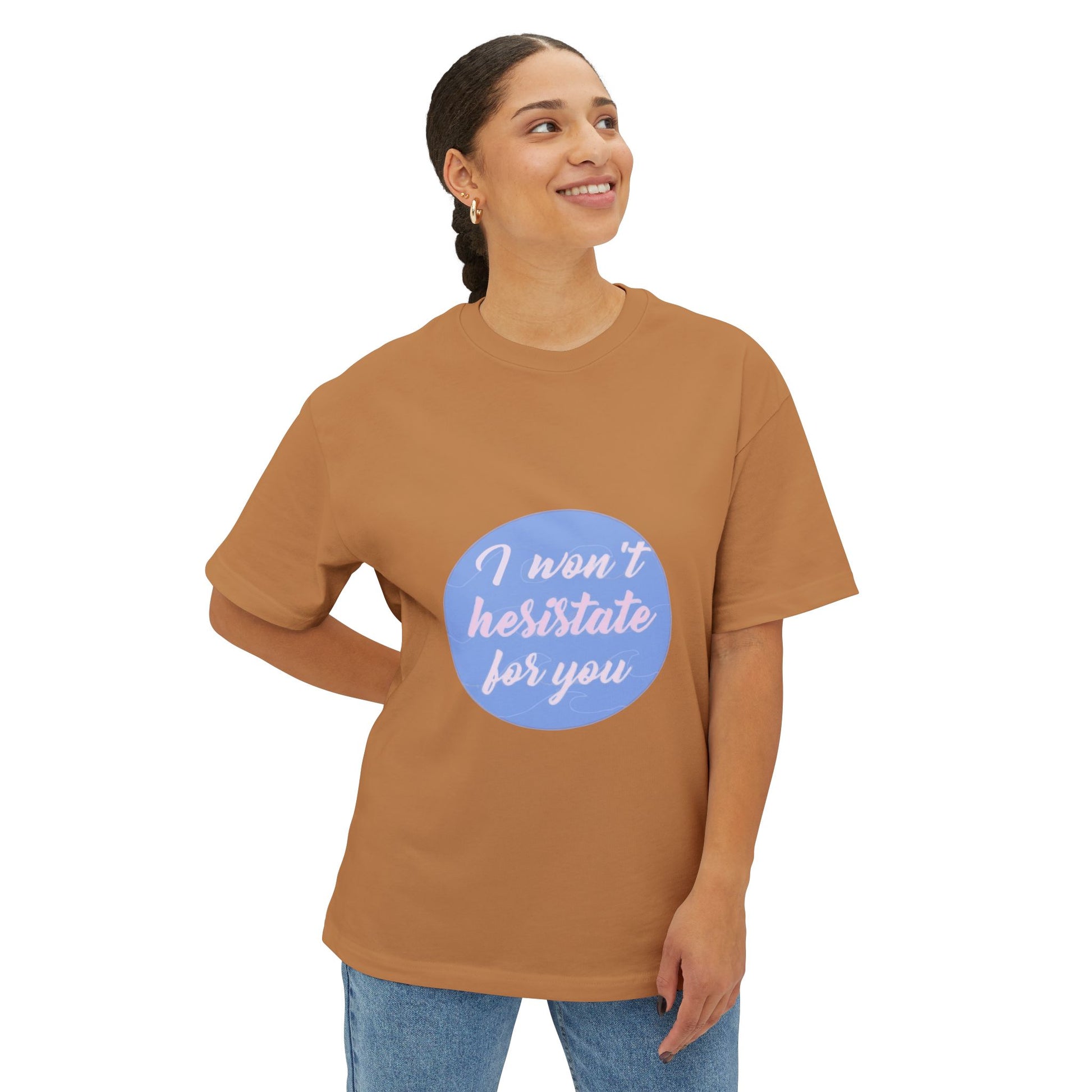 Blue Quote Circle Unisex Oversized Boxy Tee - snazzymerch