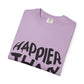 Billie Eilish Inspired Dyed T-shirt – Happier Heart Lettering Edition Printify