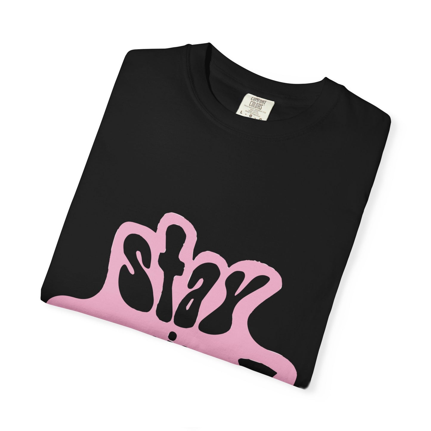 Retro Pink “Stay Weird” Typography Unisex Garment-Dyed T-shirt - snazzymerch