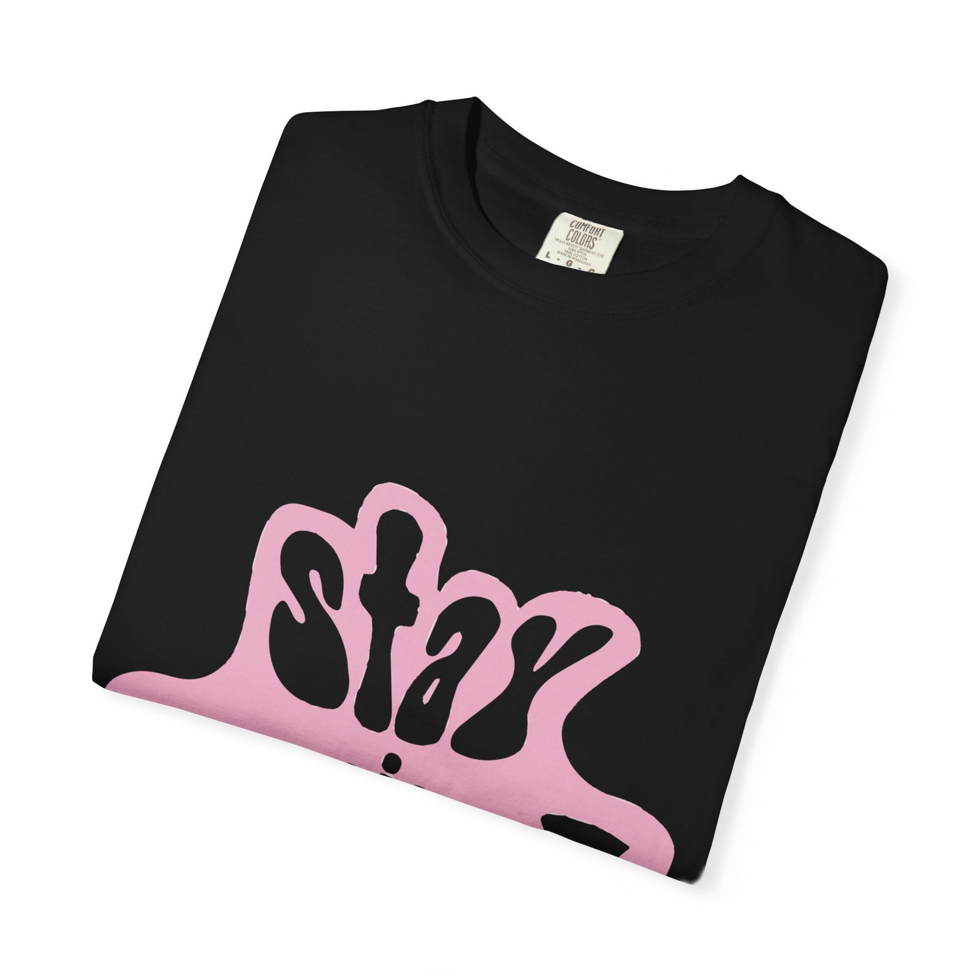 Retro Pink “Stay Weird” Typography Unisex Garment-Dyed T-shirt - snazzymerch