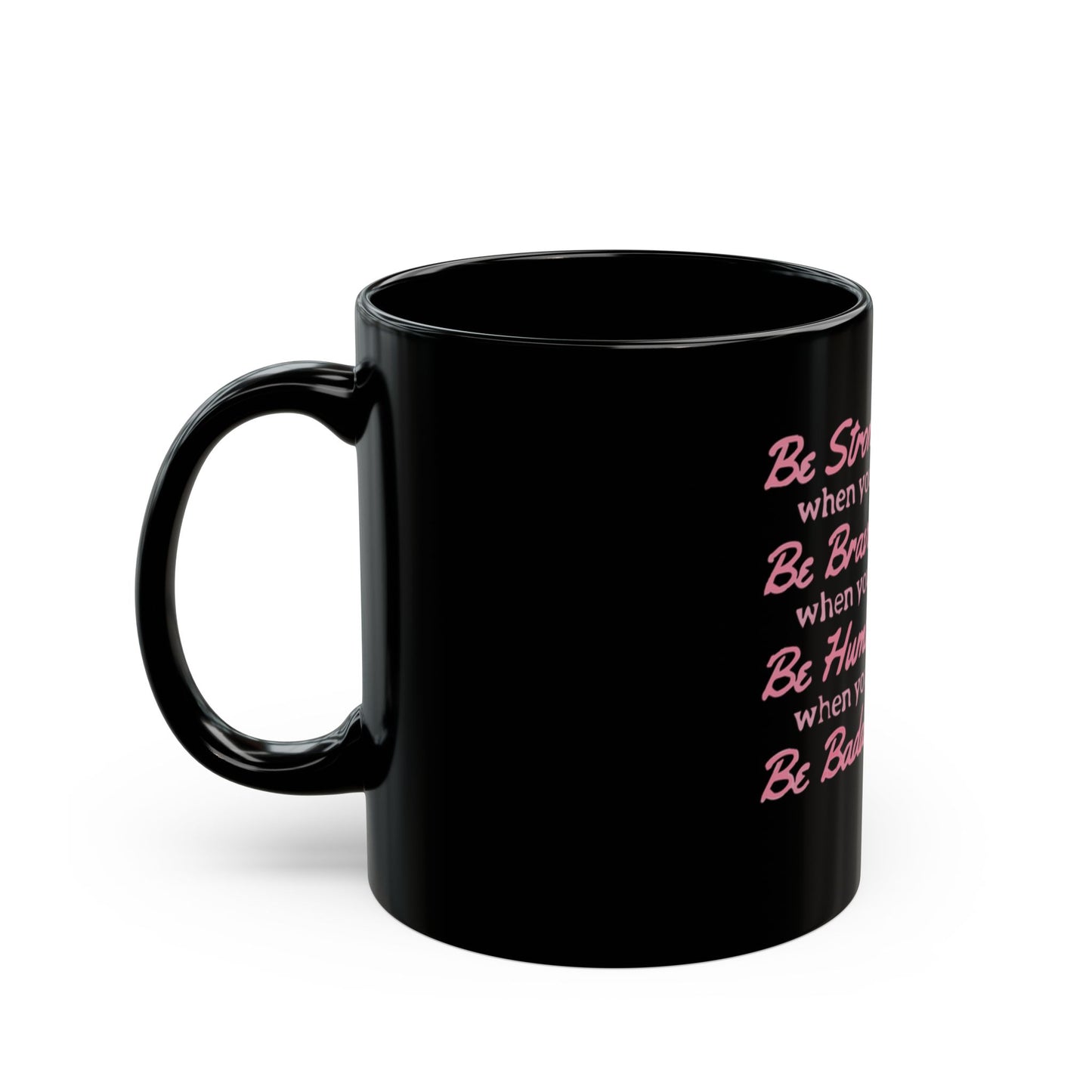 Beautiful Script Black Mug (11oz, 15oz) - snazzymerch