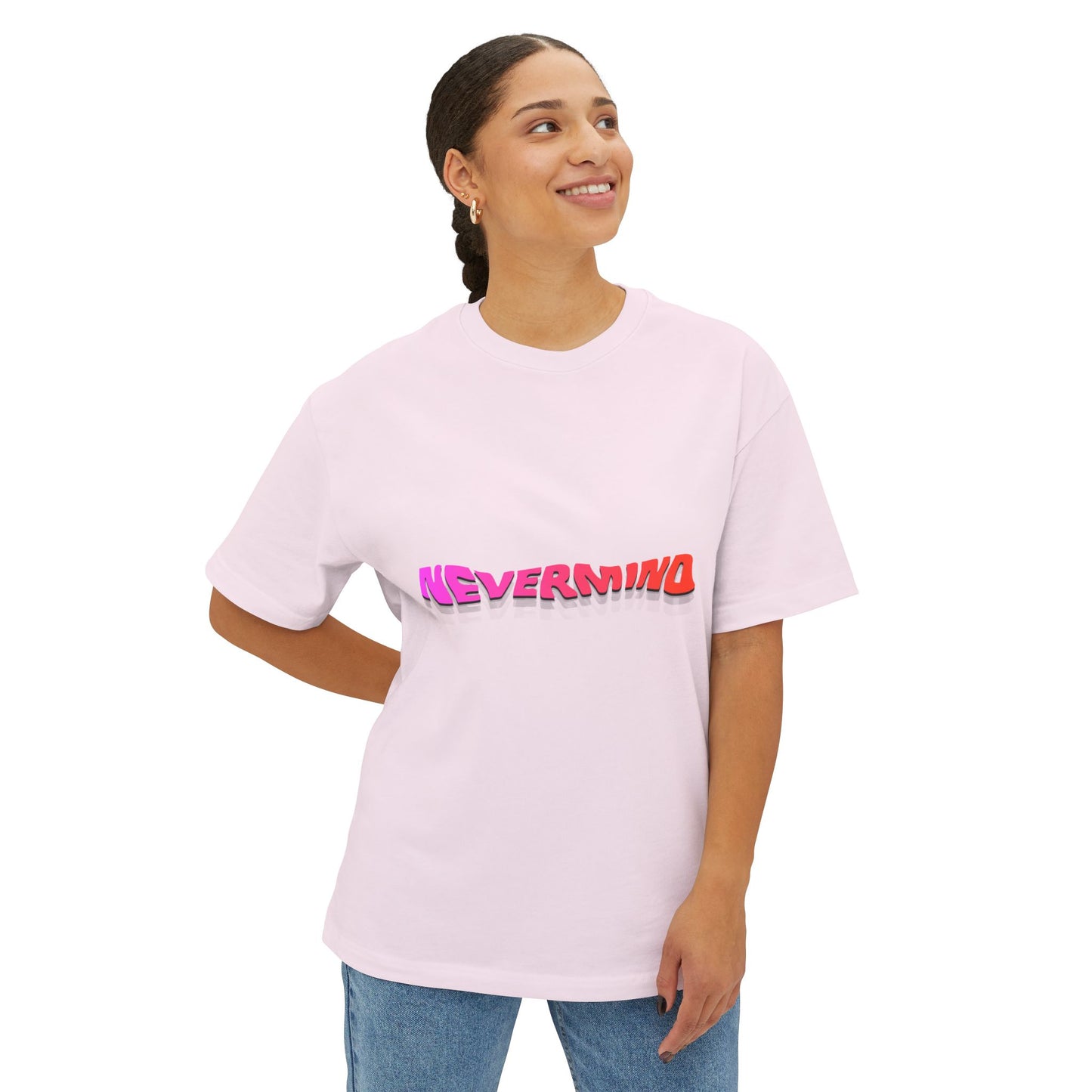 Wavy Groovy Typography Unisex Oversized Boxy Tee - snazzymerch