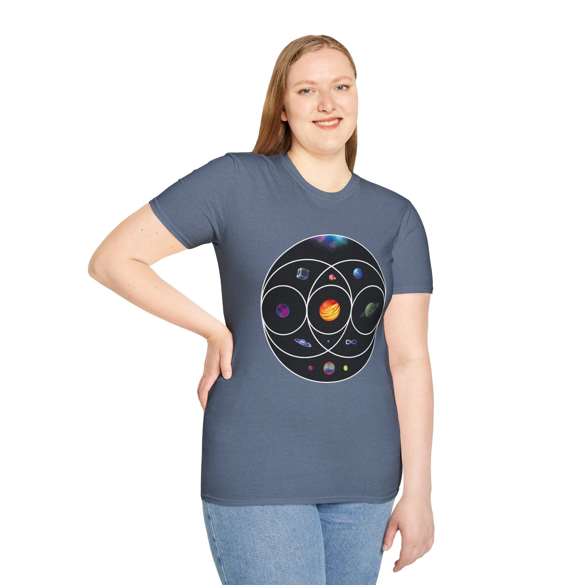 Unisex Softstyle T-Shirt Inspired by Coldplay’s Illustration Concept Printify
