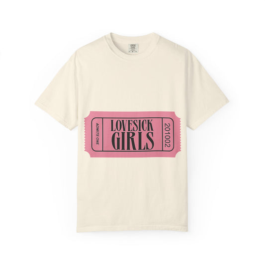 Lovesick Girls Ticket – Dyed T-shirt Printify