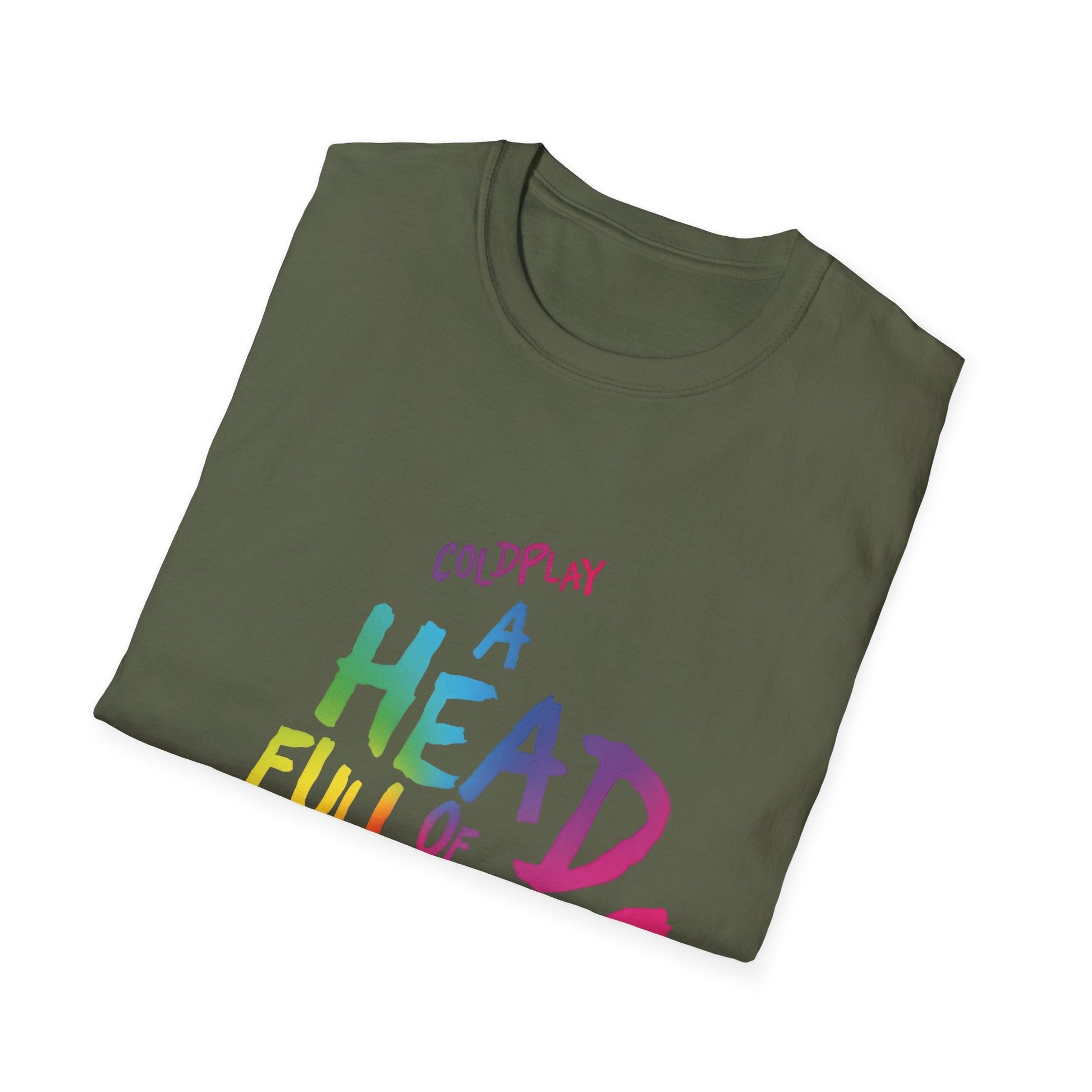 Unisex Softstyle T-Shirt Inspired by Coldplay’s Iconic A Head Full of Dreams Printify