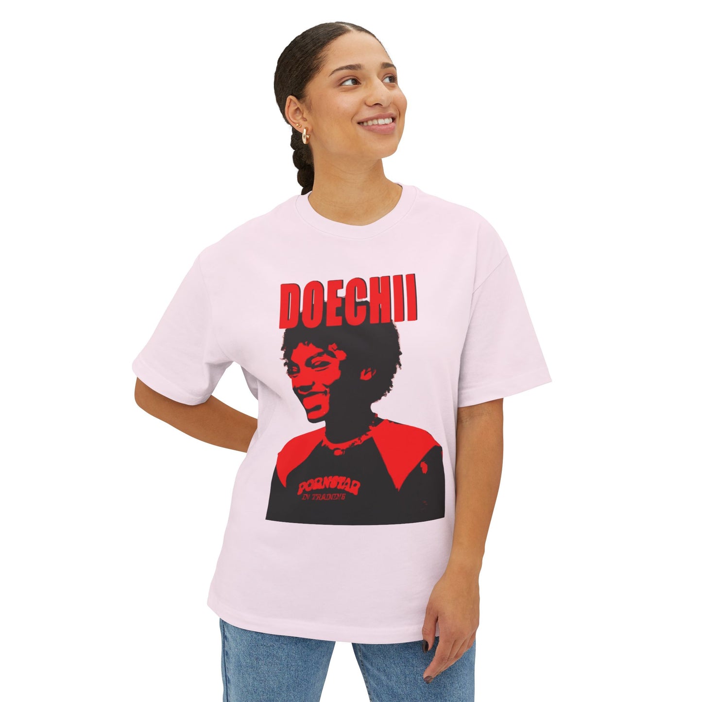 Art Portrait Unisex Oversized Boxy Tee - snazzymerch