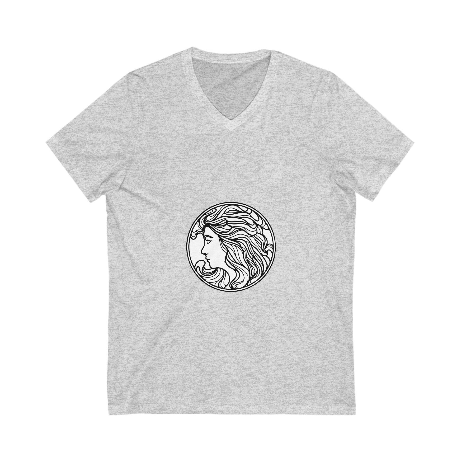 Muse Silhouette Unisex Jersey Short Sleeve V-Neck Tee - snazzymerch