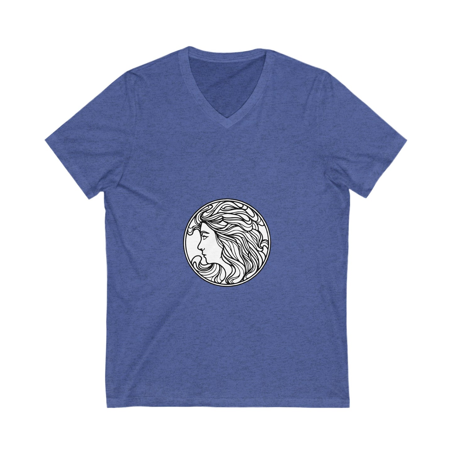 Muse Silhouette Unisex Jersey Short Sleeve V-Neck Tee - snazzymerch