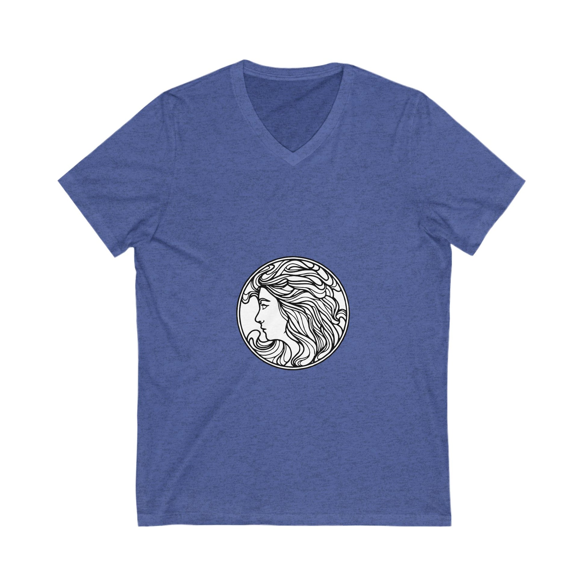 Muse Silhouette Unisex Jersey Short Sleeve V-Neck Tee - snazzymerch