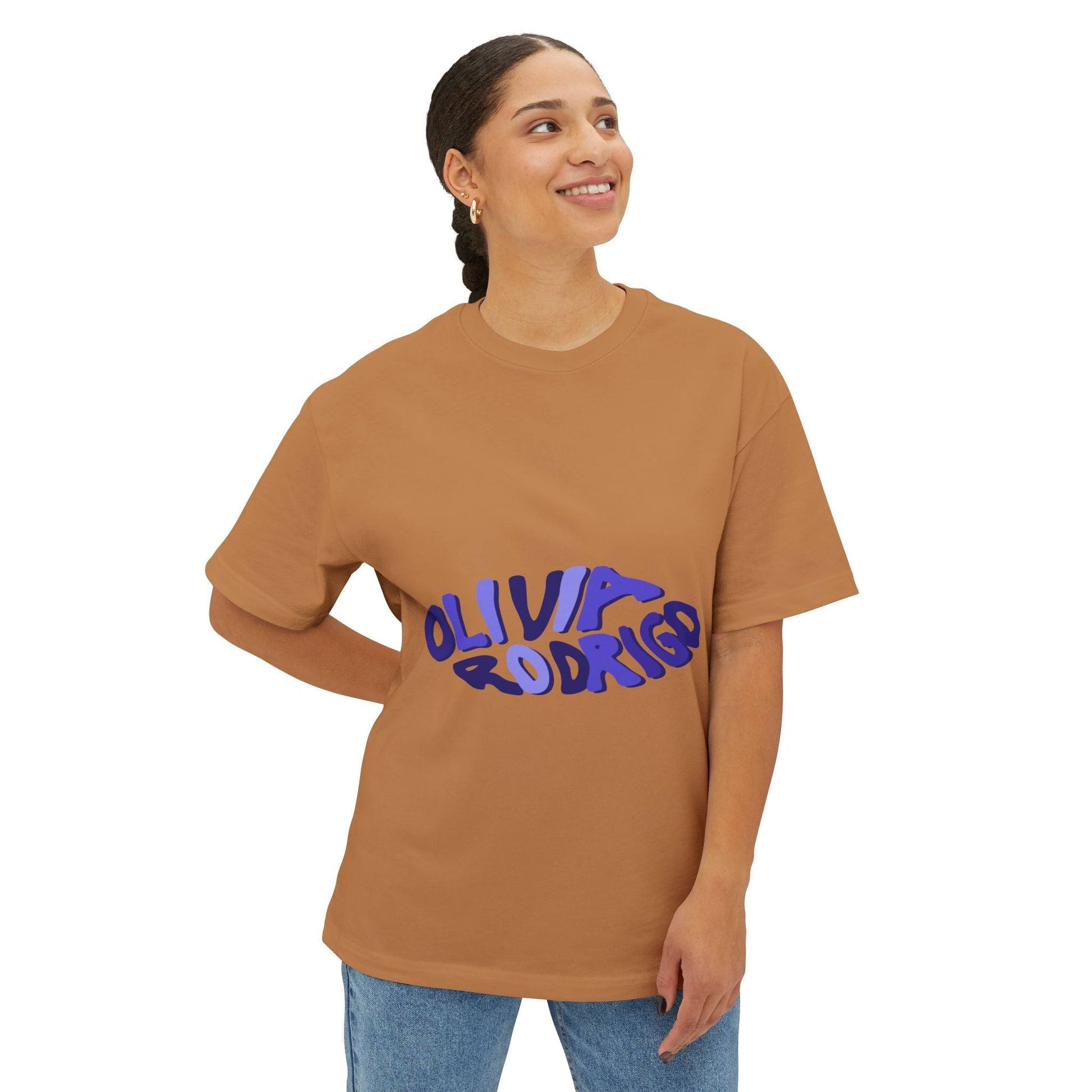 Olivia Rodrigo Wavy Text-Oversized Tee Printify