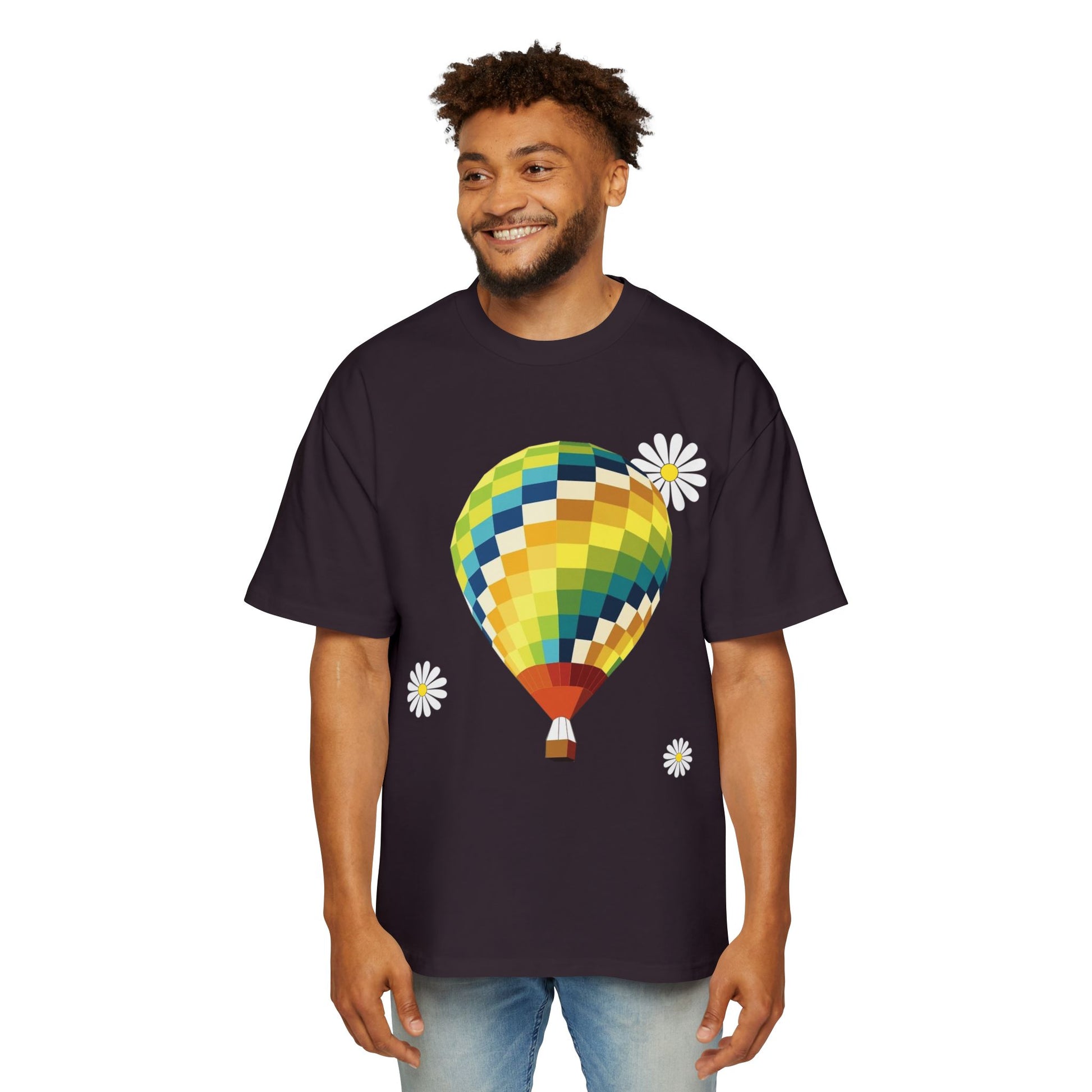 Dream Balloon Graphic Men's Heavy Oversized Tee - snazzymerch