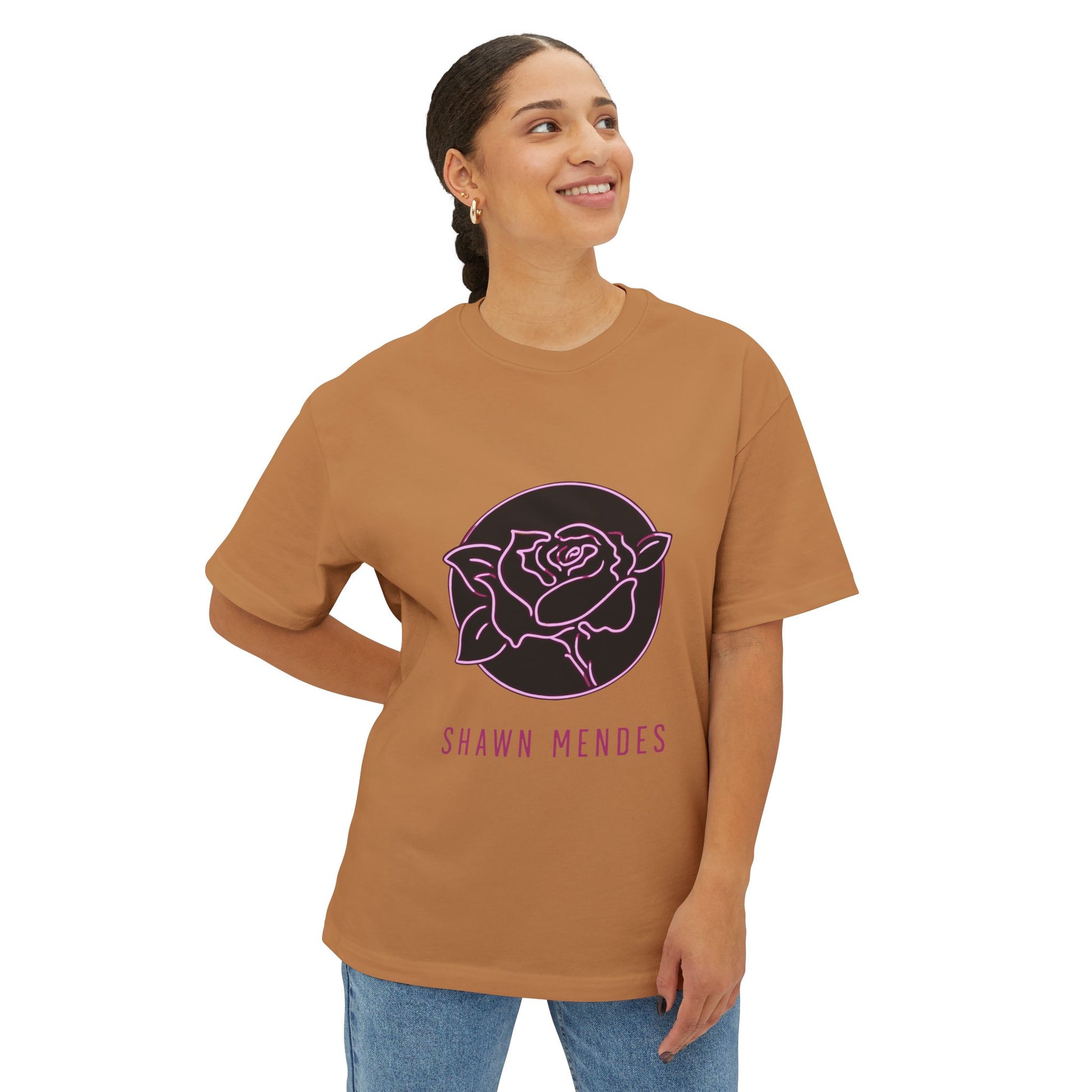 Neon Bloom Unisex Oversized Boxy Tee Printify