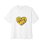 Loud Love Retro Heart Unisex Oversized Boxy Tee Printify