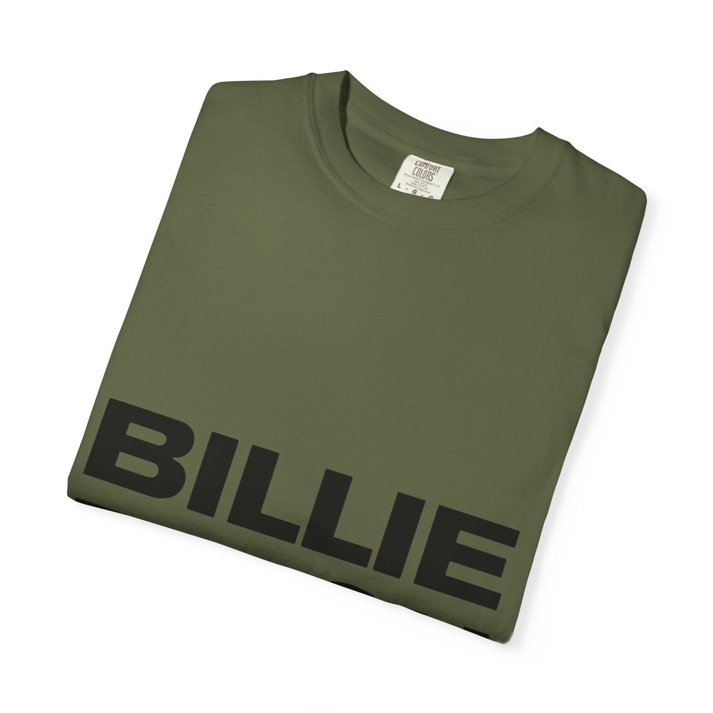 Billie Eilish Inspired Dyed T-shirt – Stacked Glow Text Edition Printify