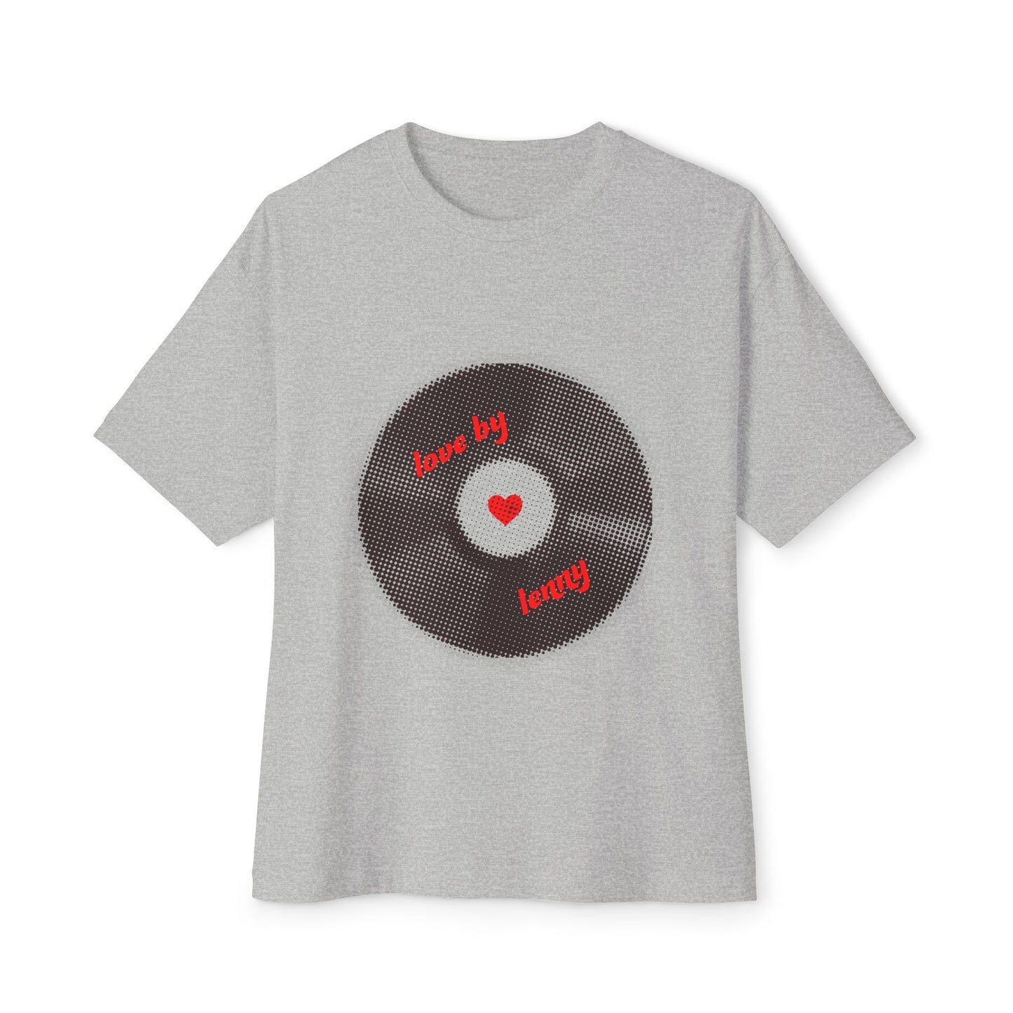 Vinyl Love Spin Unisex Oversized Boxy tee Printify