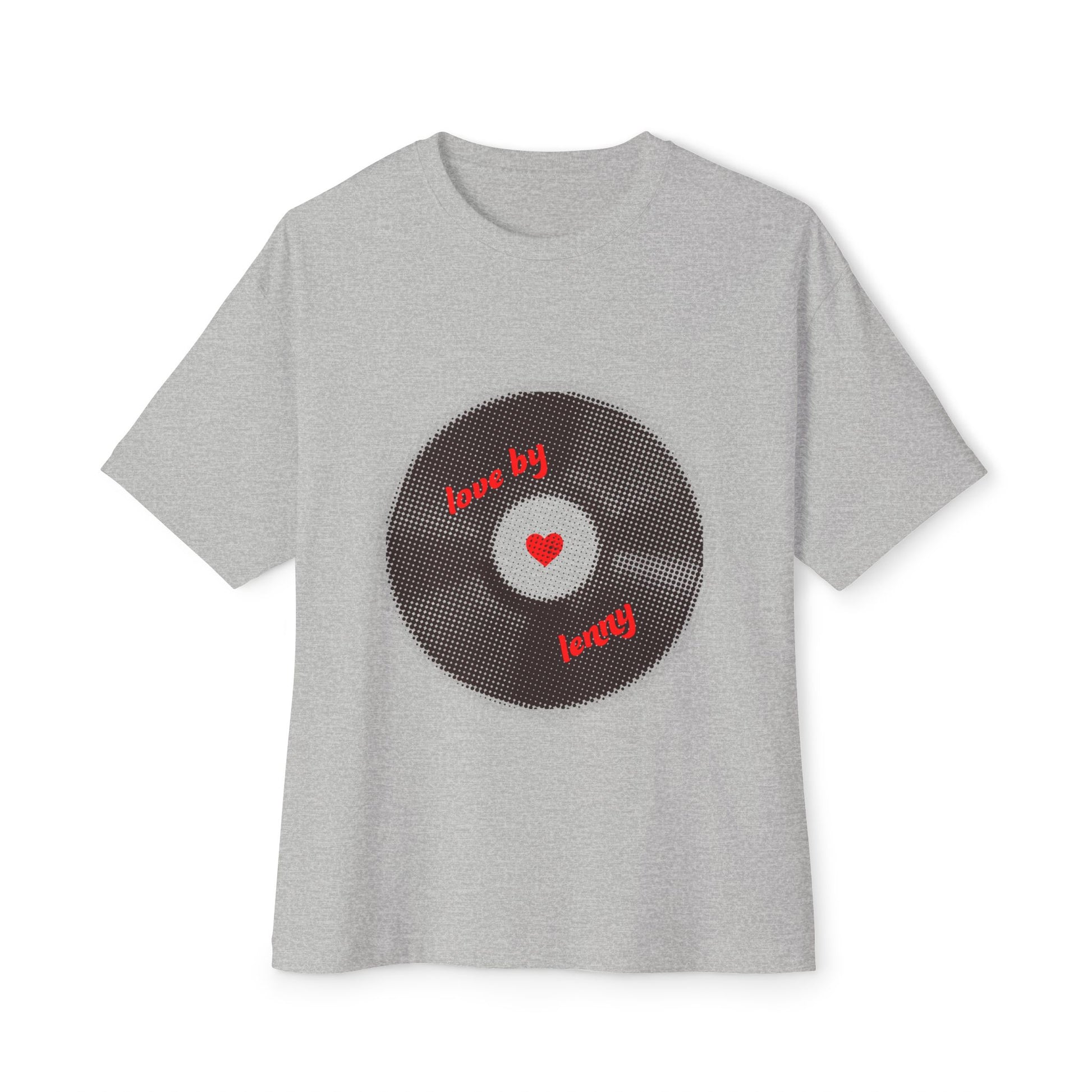 Vinyl Love Spin Unisex Oversized Boxy tee Printify