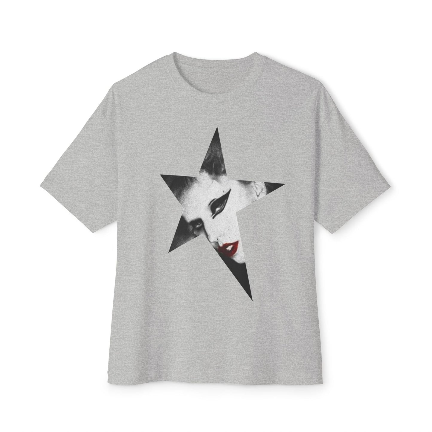 Born This Way Star Face-Unisex Oversized Tee Printify