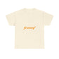 Orange Lightning Text Logo Unisex Heavy cotton Tee Printify