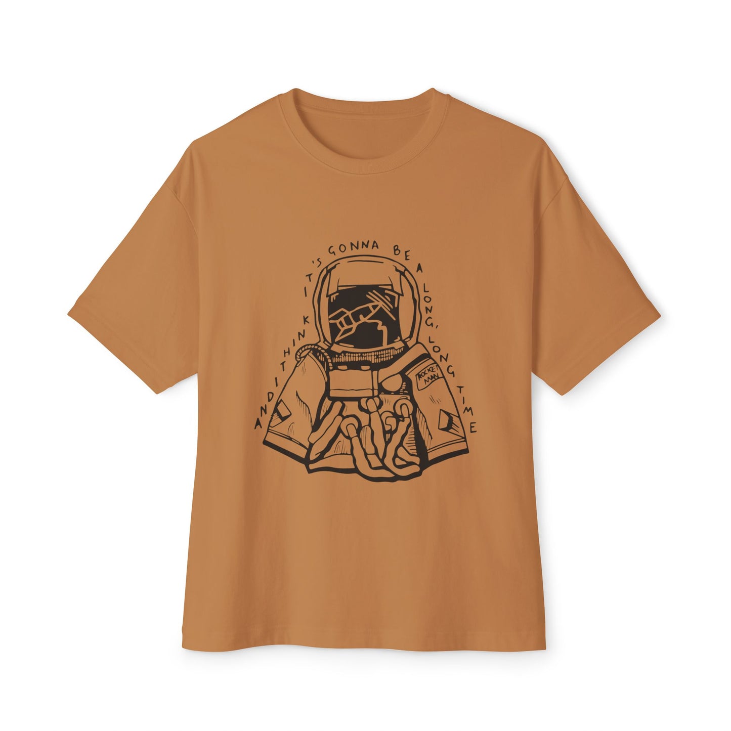 Outline Face Design Unisex Oversized Boxy Tee - snazzymerch