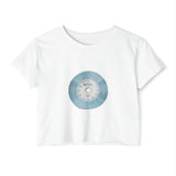 Midnight Vinyl Vibes Women's Festival Crop Top - snazzymerch