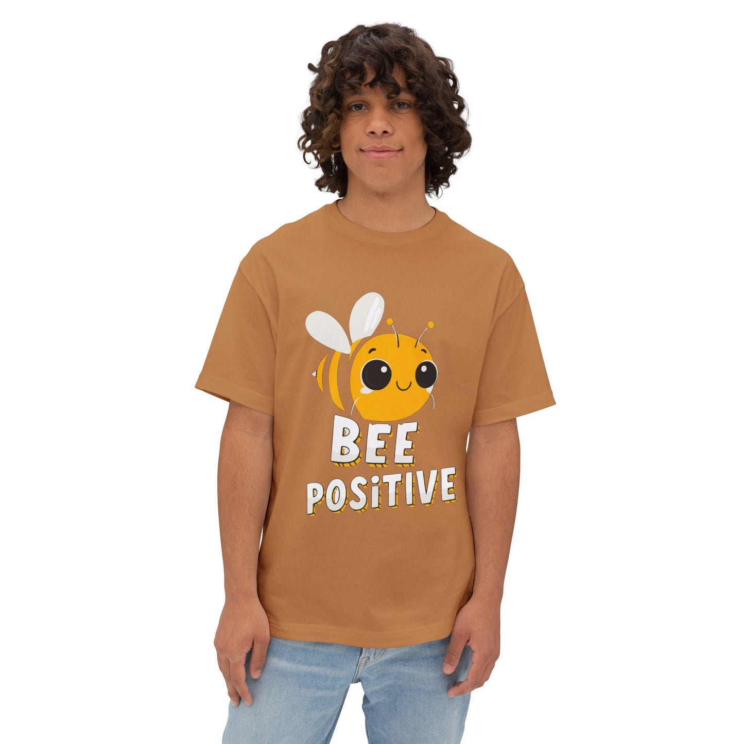 Oversized boxy Tee – Snazzy Bee positive Edition Printify