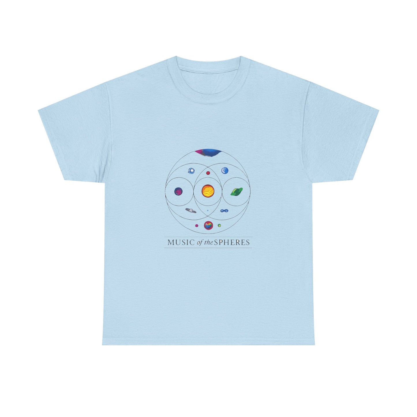 Colorful Planetary Orbit Diagram Unisex Cotton Tee Printify