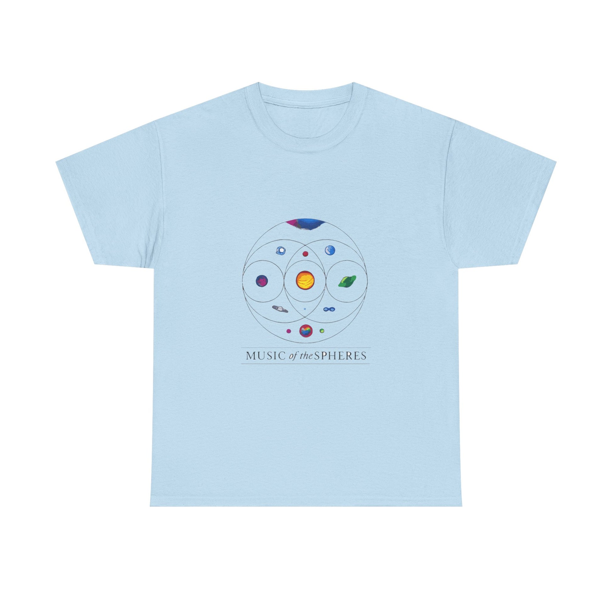 Colorful Planetary Orbit Diagram Unisex Cotton Tee Printify