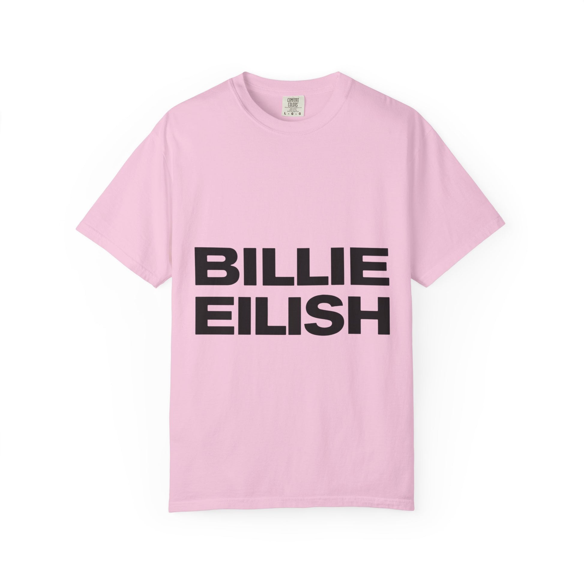 Billie Eilish Inspired Dyed T-shirt – Stacked Glow Text Edition Printify