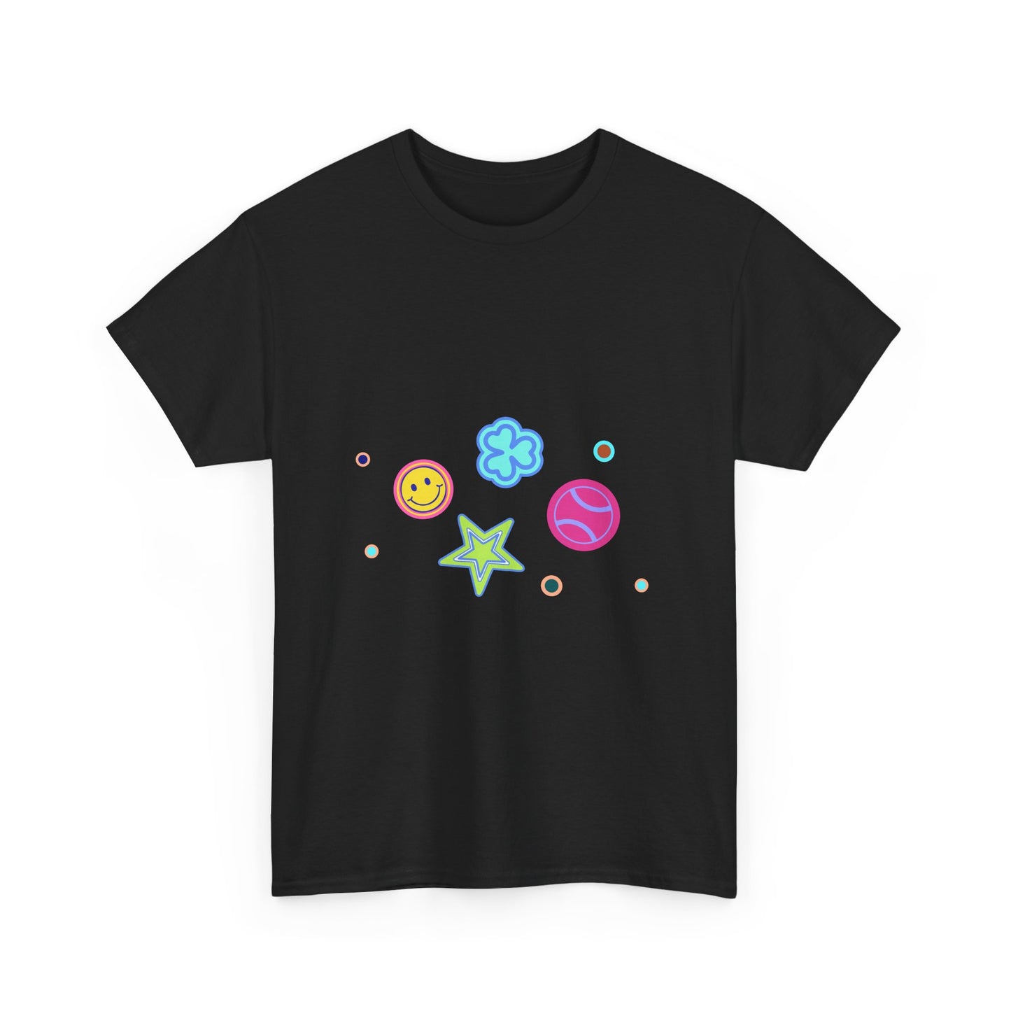 Color Pop Charm Patch Unisex Heavy Cotton Tee - snazzymerch