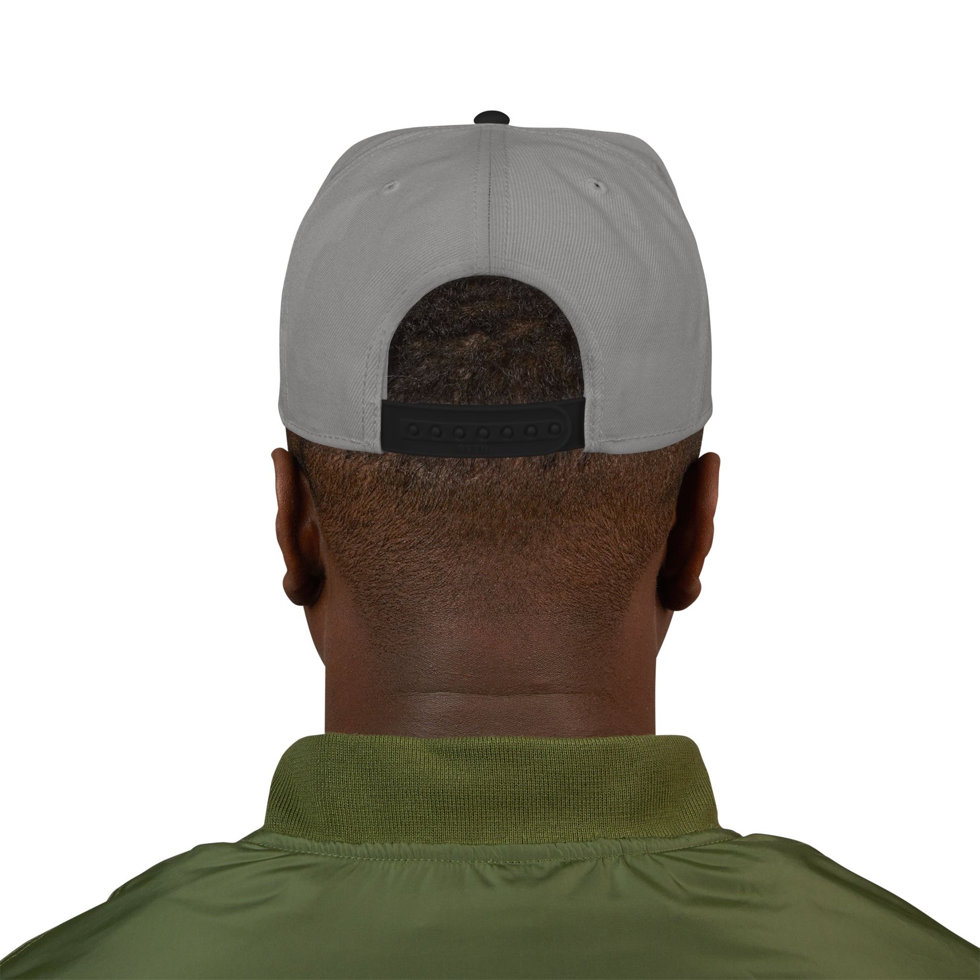 Minimalist Black Disc Outline Snapback Cap Printify