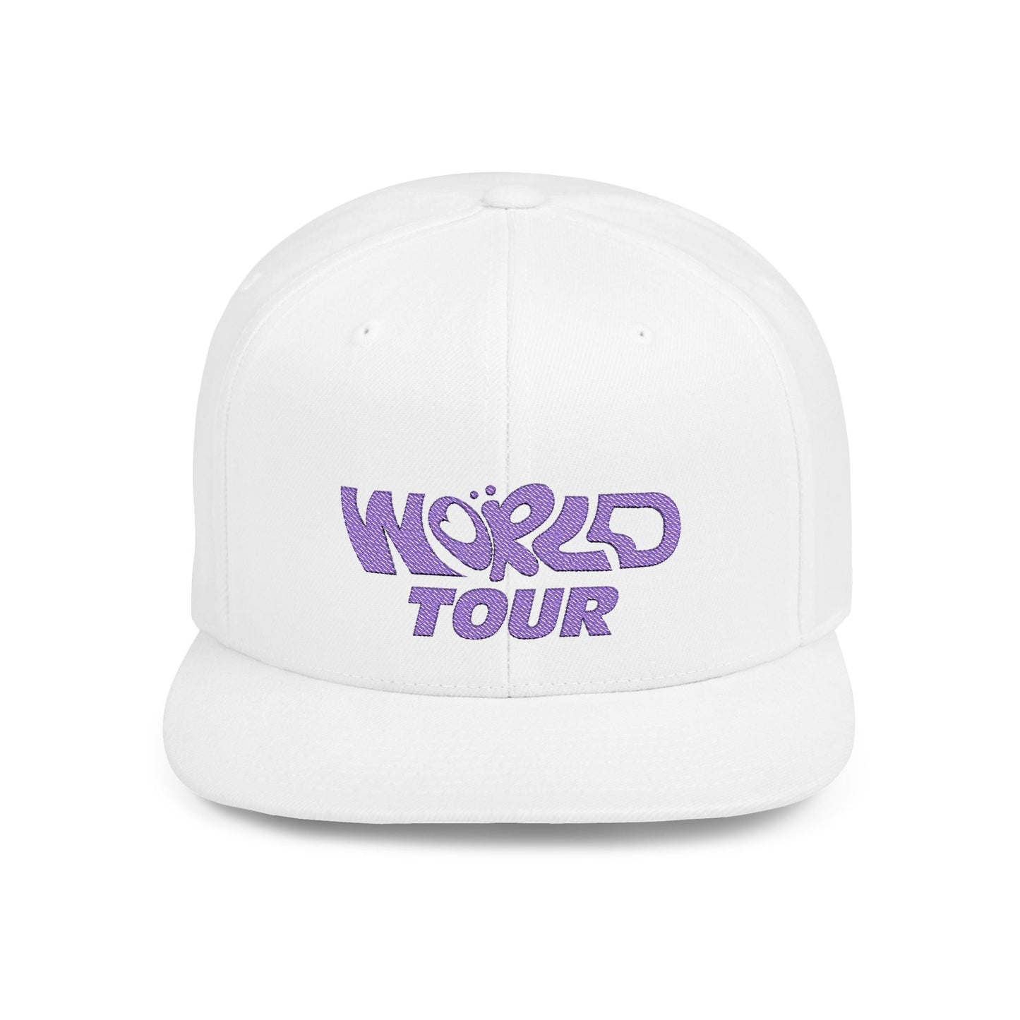 World Tour Bubble Letter- Flat Bill Snapback Printify