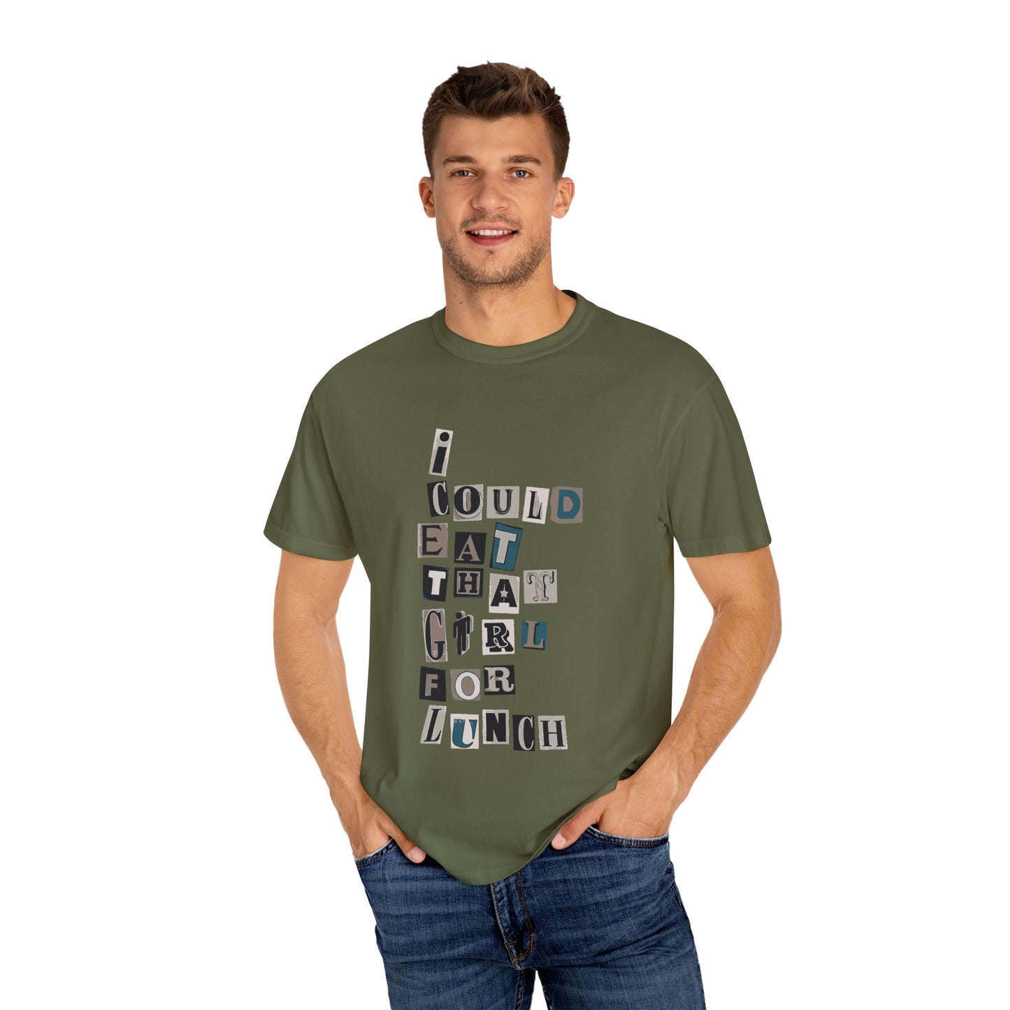 Billie Eilish Inspired Dyed T-shirt – Mixed Message Collage Edition Printify