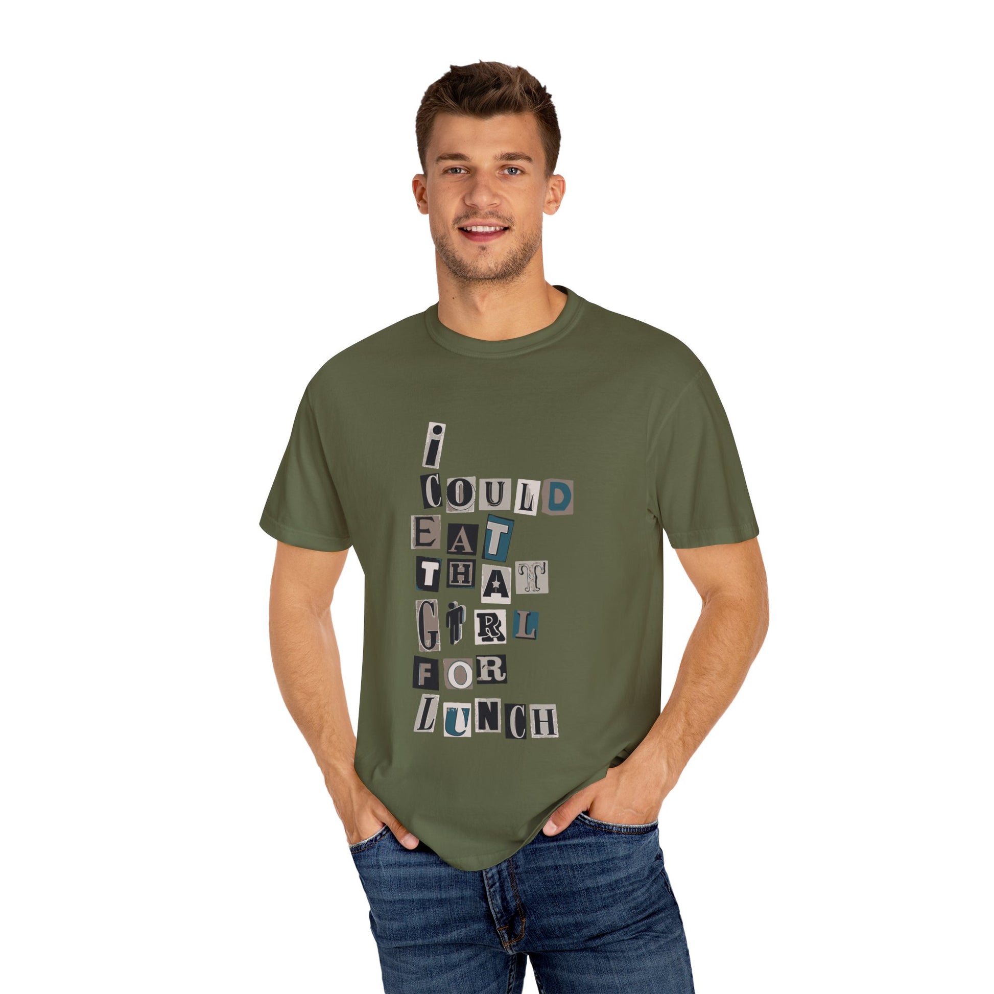 Billie Eilish Inspired Dyed T-shirt – Mixed Message Collage Edition Printify