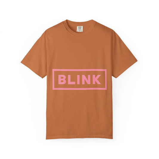 Minimal BLINK Logo – Dyed T-shirt Printify