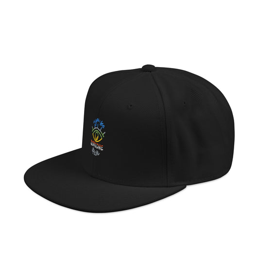 Vibrant Eye and Text Snapback cap Printify